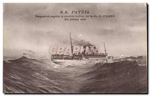 Ansichtskarte AK Bateau Paquebot SS Patria Cie Fabre