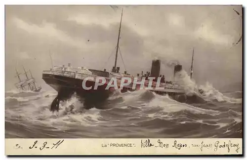 Cartes postales Bateau Paquebot La Provence