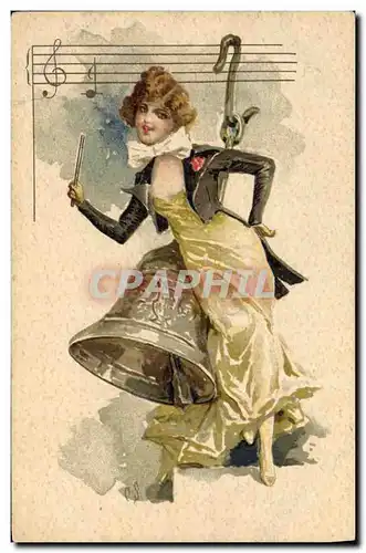 Cartes postales Cloche Femme