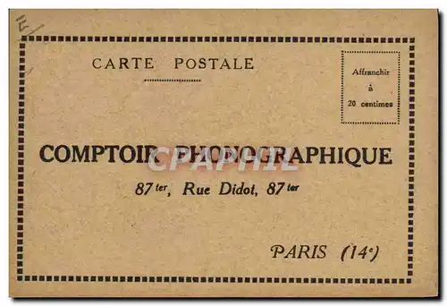 Cartes postales Comptoir Phonographique Rue Didot Paris Machine parlante TOP