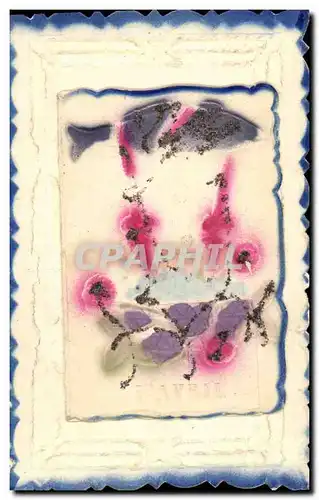 Cartes postales Fantaisie Fleurs Poisson