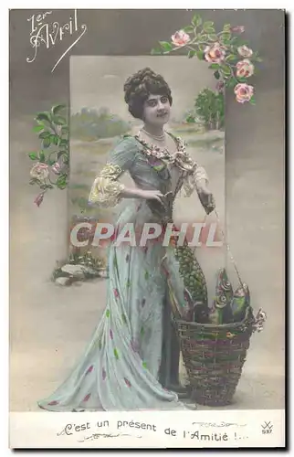 Cartes postales Fantaisie Femme 1er Avril