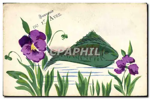 Cartes postales Fantaisie Paques Poisson 1er Avril