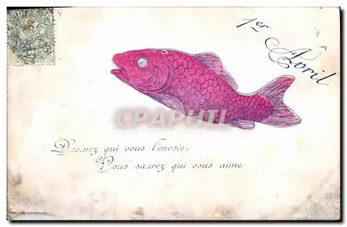 Cartes postales Fantaisie Paques Poisson 1er Avril