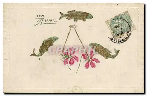 Cartes postales Fantaisie Paques Poisson 1er Avril