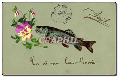 Cartes postales Fantaisie Paques Poisson 1er Avril