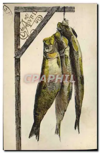 Cartes postales Fantaisie Paques Poisson 1er Avril