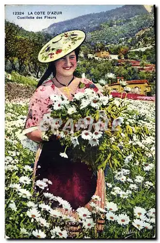 Cartes postales Cueillette des fleurs Cote d&#39Azur