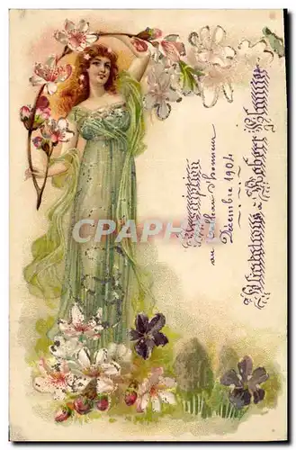 Cartes postales Fantaisie Illustrateur Femme