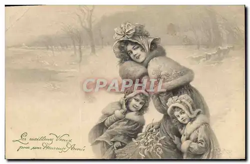 Cartes postales Fantaisie Femme Enfants