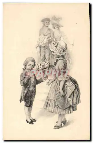 Cartes postales Fantaisie Femme Enfants