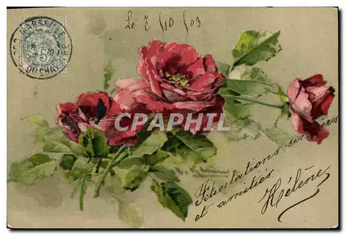 Cartes postales Fantaisie Fleurs