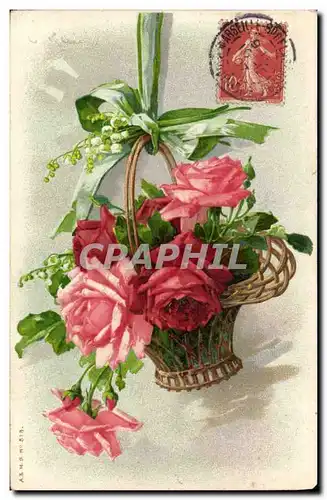 Cartes postales Fantaisie Fleurs