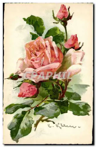 Cartes postales Fantaisie Fleurs