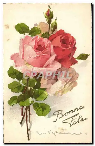 Cartes postales Fantaisie Fleurs