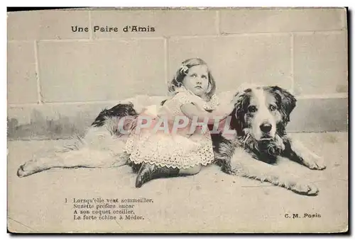 Ansichtskarte AK Chien Chiens Enfant