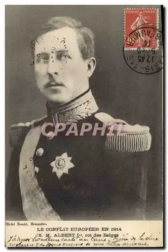 Ansichtskarte AK Militaria SM Albert 1er Roi des Belges