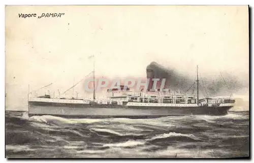 Cartes postales Bateau Paquebot Vapore Pampa