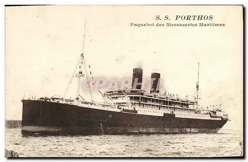 Ansichtskarte AK Bateau Paquebot des Messageries Maritimes SS Porthos