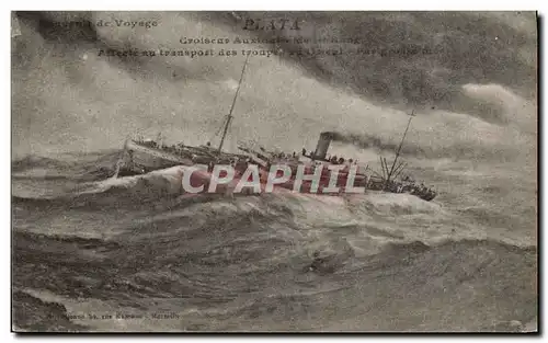 Cartes postales Bateau Paquebot Plata Croiseur auxiliaire de 1er rang