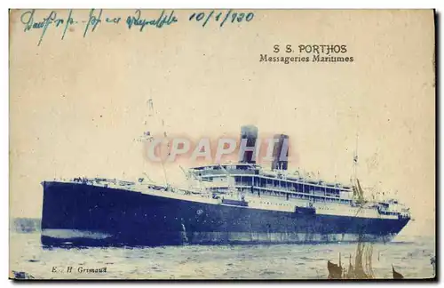 Ansichtskarte AK Bateau Paquebot SS Porthos Messageries Maritimes