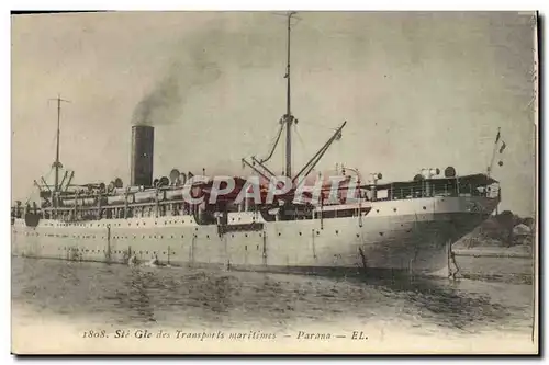 Cartes postales Bateau Paquebot Ste Gle des Transports maritimes Parana