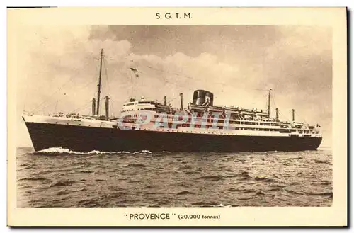 Cartes postales Bateau Paquebot SGTM Provence