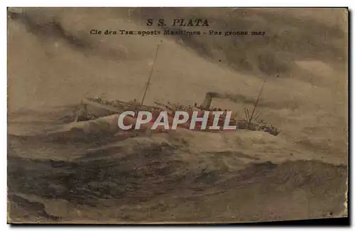 Cartes postales Bateau Paquebot SS Plata Cie des Transports maritimes