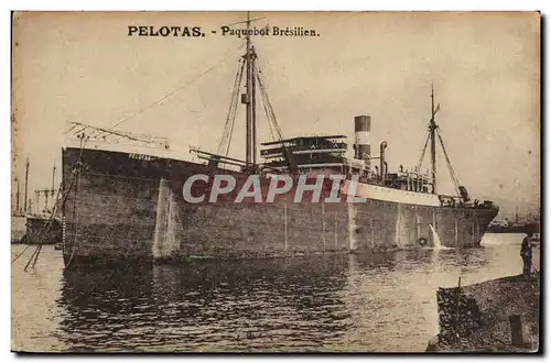 Cartes postales Bateau Paquebot Bresilien Bresil Brazil