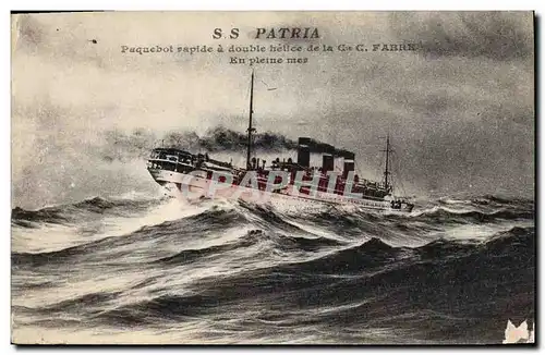 Ansichtskarte AK Bateau Paquebot SS Patria Cie C Fabre