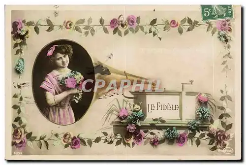 Cartes postales Phonographe Femme le fidele