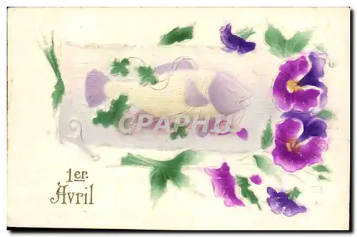 Cartes postales Fantaisie Paques Poisson 1er Avril