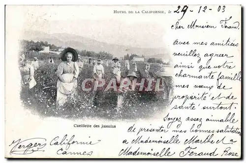 Cartes postales Cueillette des jasmins Hotel de la Californie