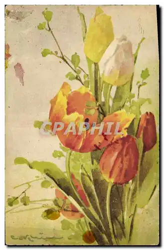 Cartes postales Fantaisie Fleurs