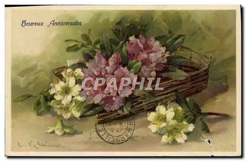 Cartes postales Fantaisie Fleurs