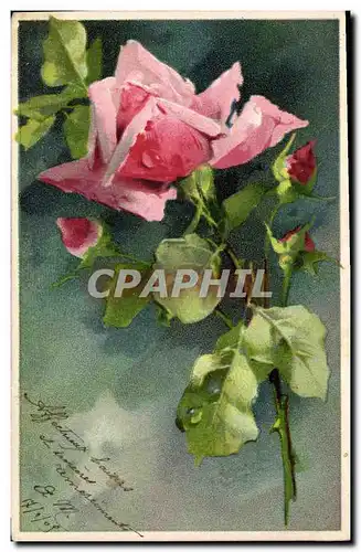 Cartes postales Fantaisie Fleurs