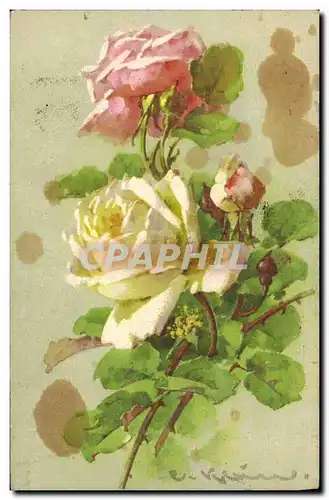 Cartes postales Fantaisie Fleurs