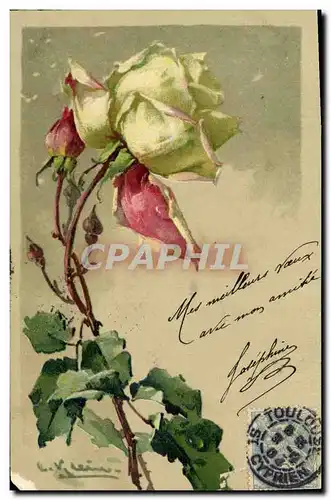 Cartes postales Fantaisie Fleurs