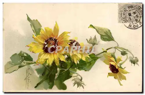 Cartes postales Fantaisie Fleurs