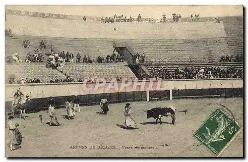 Ansichtskarte AK Corrida Taureau Arenes de Beziers Passe de manteau