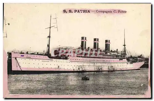 Ansichtskarte AK Bateau Paquebot SS Patria Compagnie C Fabre