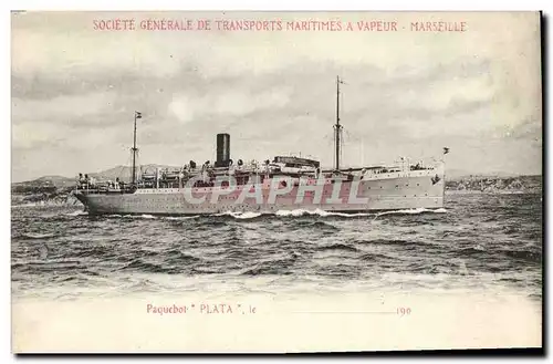 Cartes postales Bateau Paquebot Plata Marseille