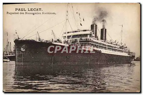 Cartes postales Bateau Paquebot des Messageries Maritimes Paul Lecat