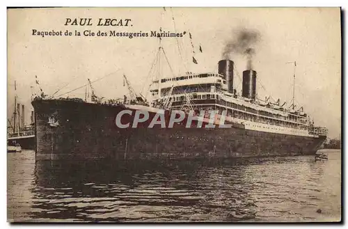 Ansichtskarte AK Bateau Paquebot de la Cie des Messageries Maritimes Paul Lecat