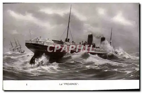 Cartes postales Bateau Paquebot La Provence