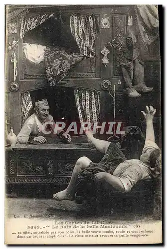 Cartes postales Folklore Les contes du lit clos le bain de la belle Marivonne