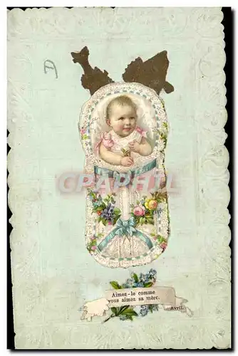 Cartes postales Fantaisie Enfant Bebe Poisson 1er Avril