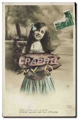 Cartes postales Fantaisie Enfant Poissons