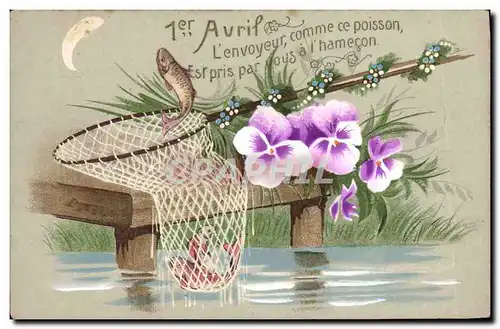 Cartes postales Fantaisie Poisson 1er Avril