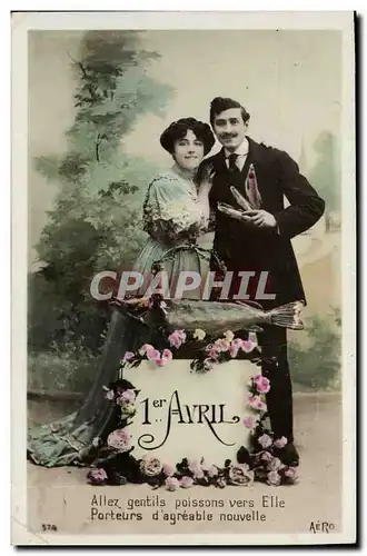 Cartes postales Fantaisie Femme 1er Avril